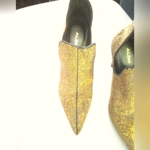 NEW! ALDO Amilmathien Gold Glitter Heels/Stilettos Shoes Size 6.5 - Picture 5 of 8